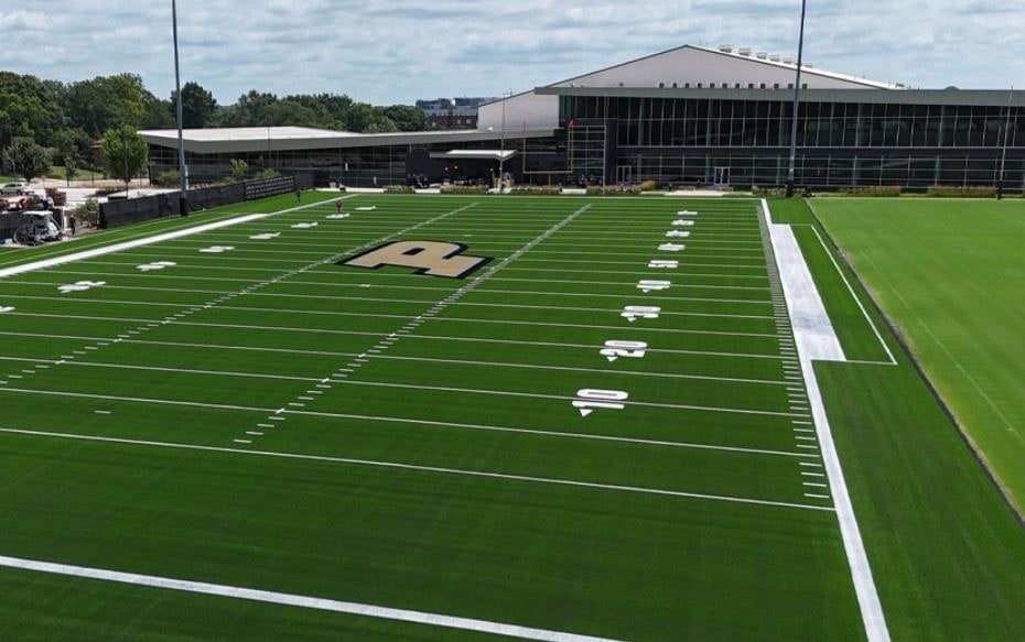 College football practice field