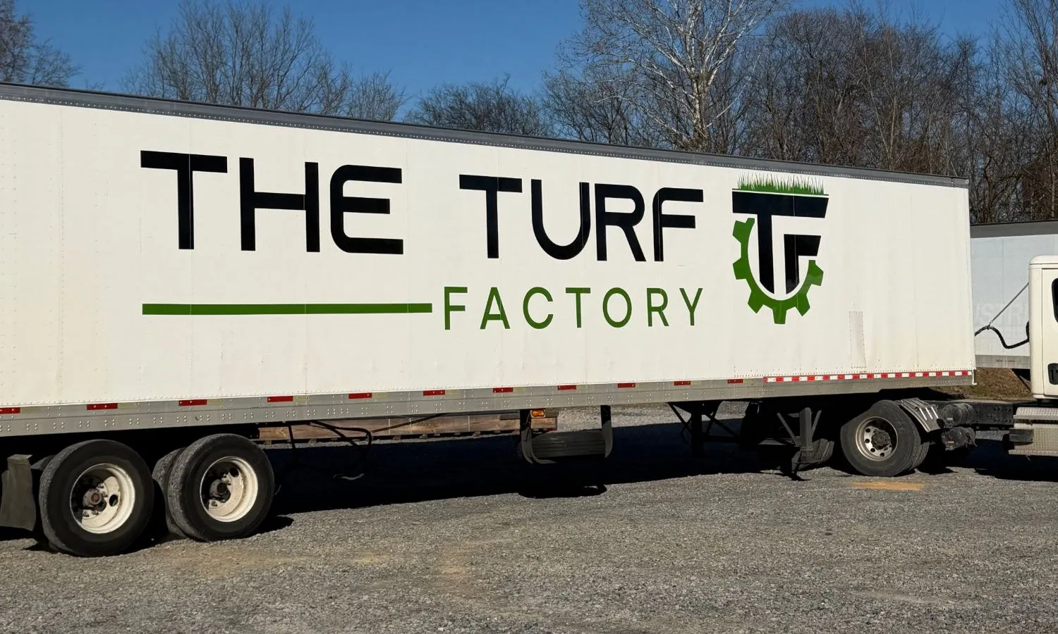 The Turf Factory trailer at our plant in Dalton, Georgia
